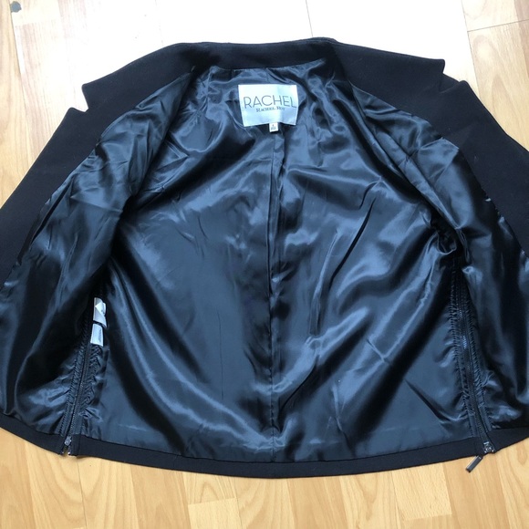 NWT Rachel Roy Cropped Modern Black Zip Blazer - Picture 8 of 14